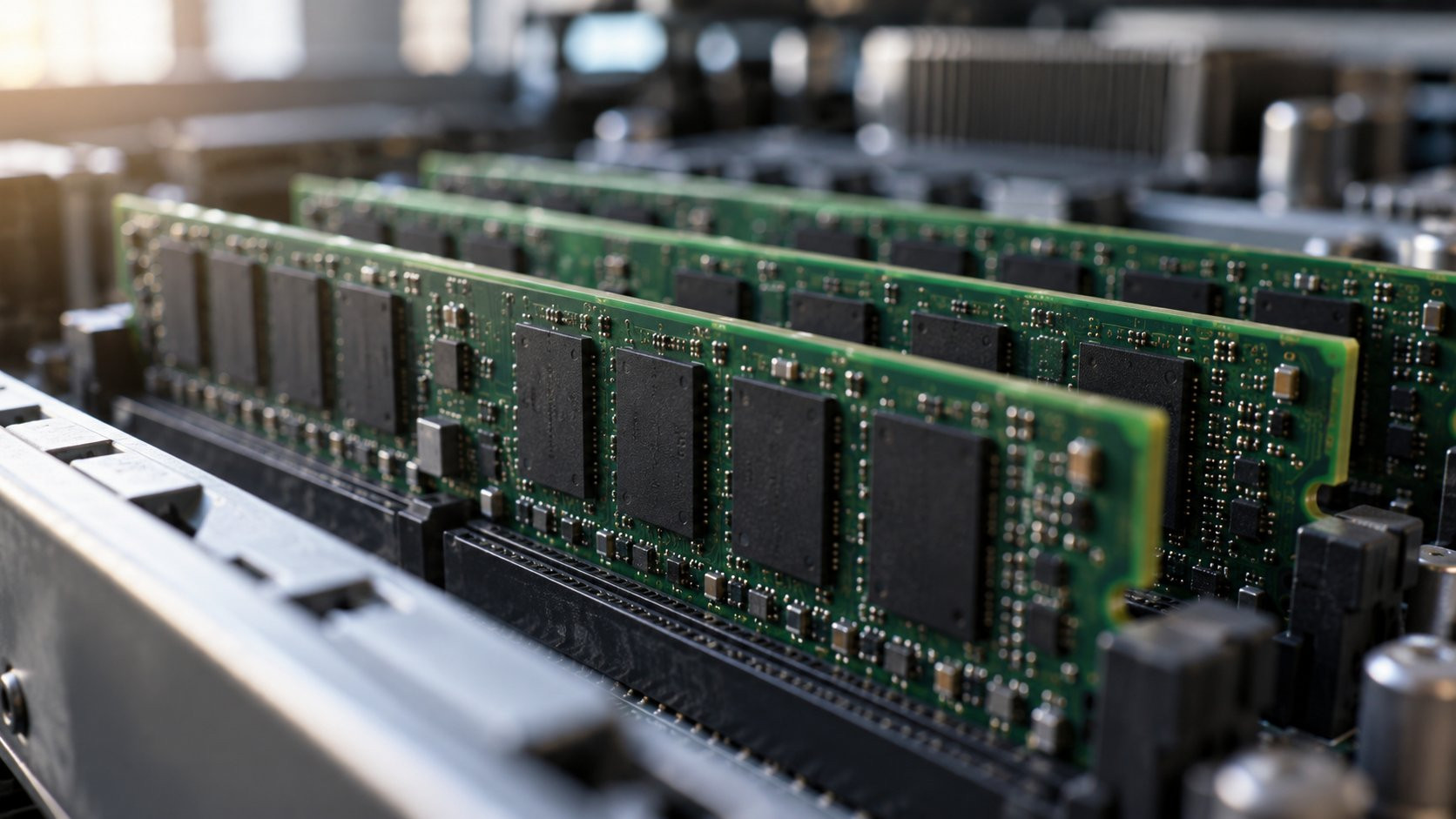 RAM modules on the server motherboard
