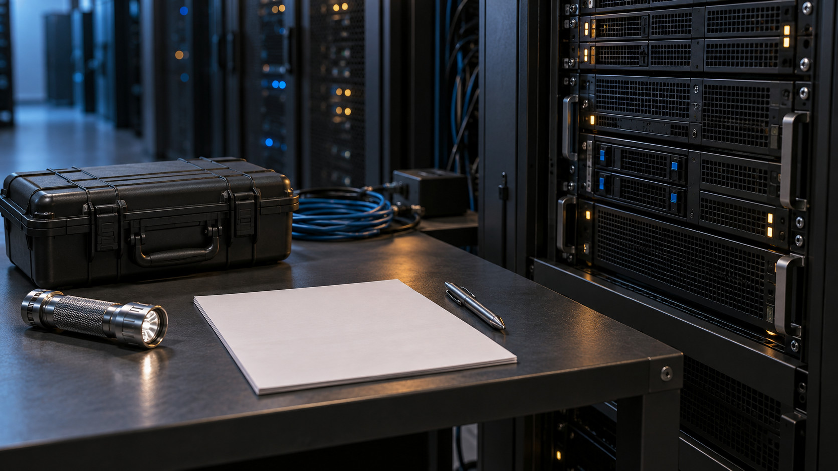 A server rack and a configuration checking toolkit before a service change