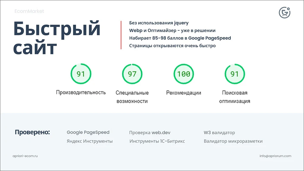 Apriori.EcomMarket: Online store with a settings builder and extended marketing functionality — 28