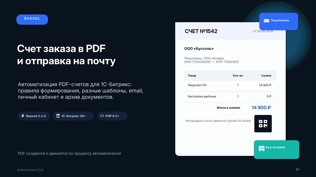 Bussol: Order Invoice in PDF and Email Sending — 1