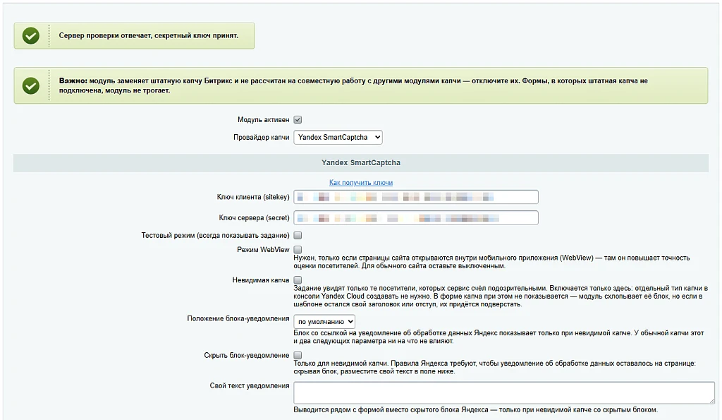Продвинутая капча 3 в 1: Yandex, reCAPTCHA, hCaptcha — 1
