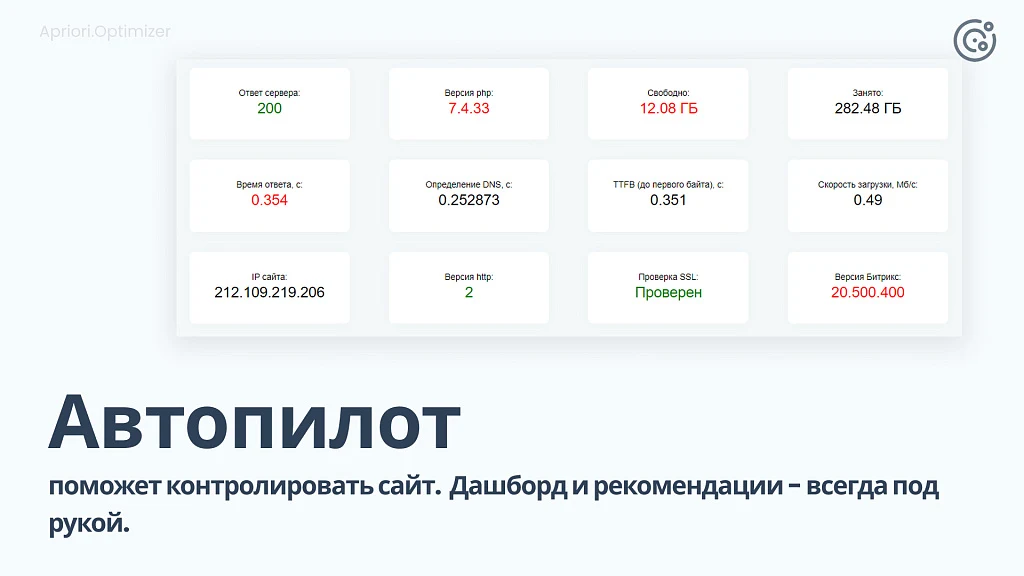 Apriori Optimizer: Ускорение, контроль и оптимизация (webp, pagespeed, llms, антиспам, seo, защита) — 8