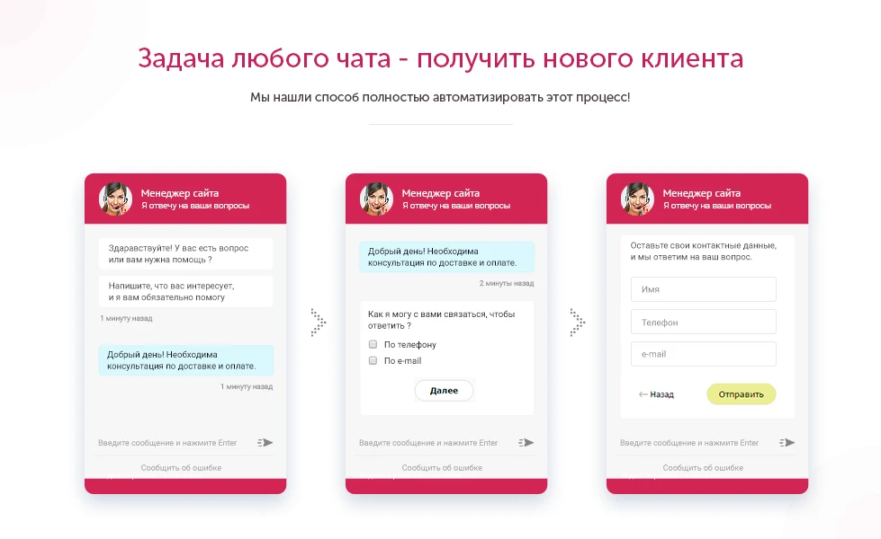INTECBOT - Чат бот для сайта. Ловец лидов. Роботизированный онлайн-консультант. — 3