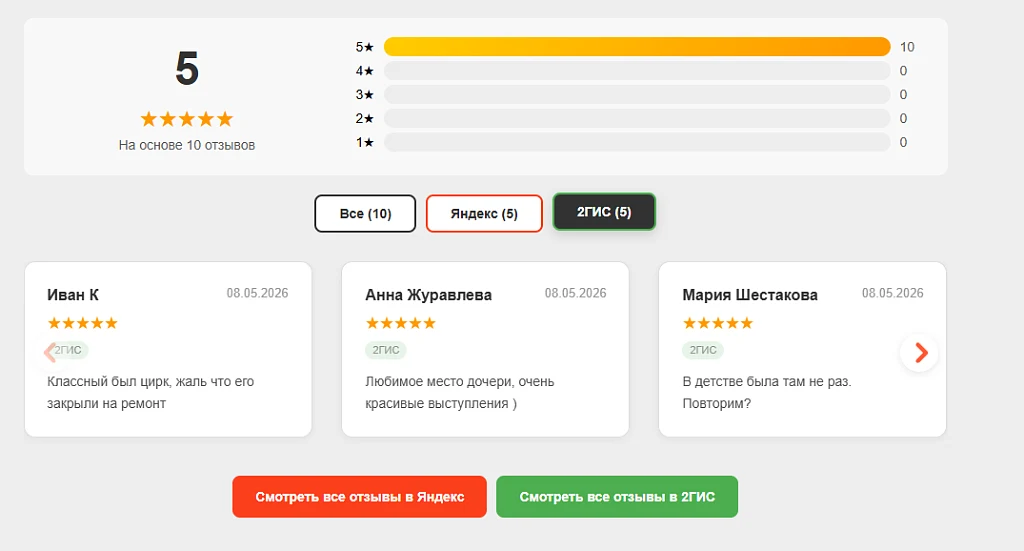 Reviews from 2GIS and Yandex Maps — 4