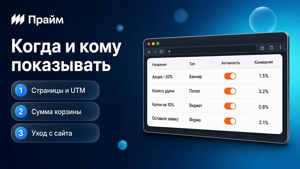 Всплывающие окна с акциями и захват пользователя при уходе с сайта - Смарт баннеры — 5