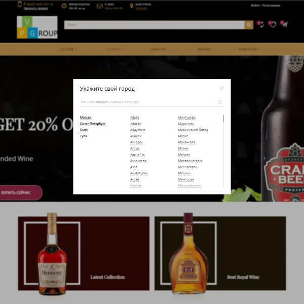 Pvgroup.Food - Online store for alcoholic beverages and food products. Starting from Start, constructor #60137 — 4