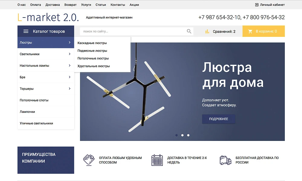 ОТРАСЛЕВОЙ ИНТЕРНЕТ-МАГАЗИН ОСВЕЩЕНИЯ И ТОВАРОВ ДЛЯ СВЕТА «LUSTER-MARKET 2.0» — 2