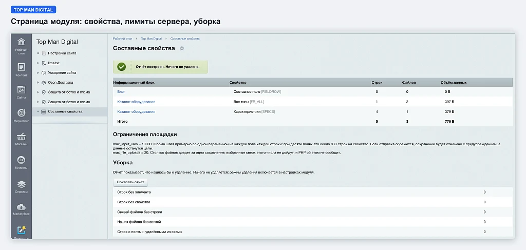 Top Man Digital: составные свойства инфоблока — 3