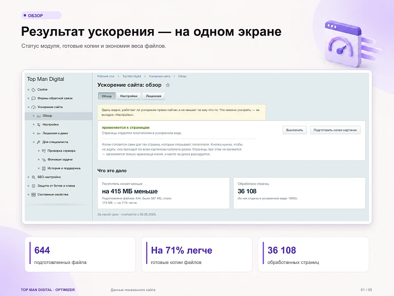 Top Man Digital: Ускорение сайта — WebP и контроль PageSpeed — 7