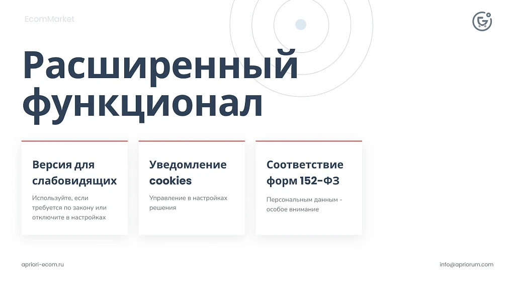 Apriori.EcomMarket: Online store with a settings builder and extended marketing functionality — 36