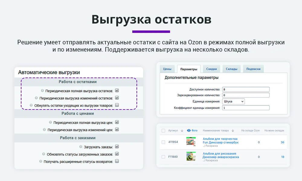 Интеграция с Ozon (Озон) по API. Цены, остатки, заказы, статусы, акты — 2