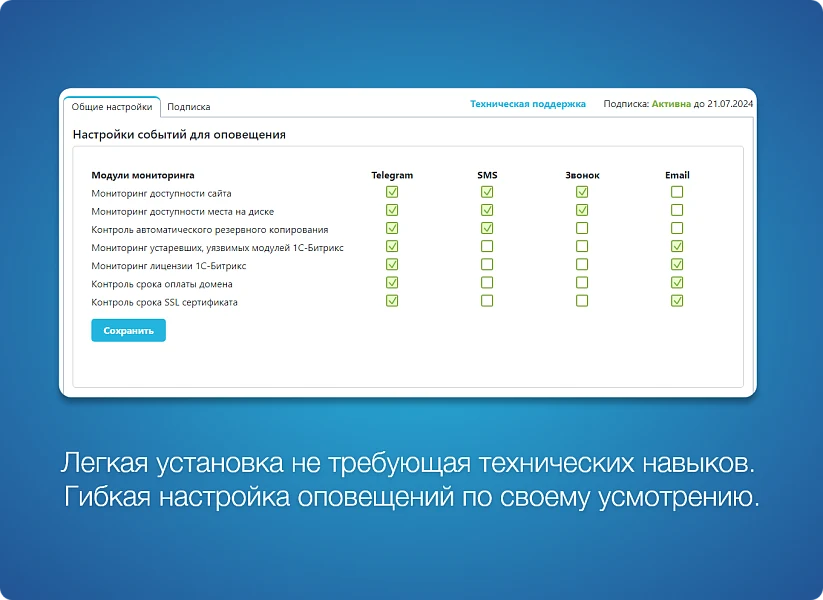Мониторинг сайта — 1