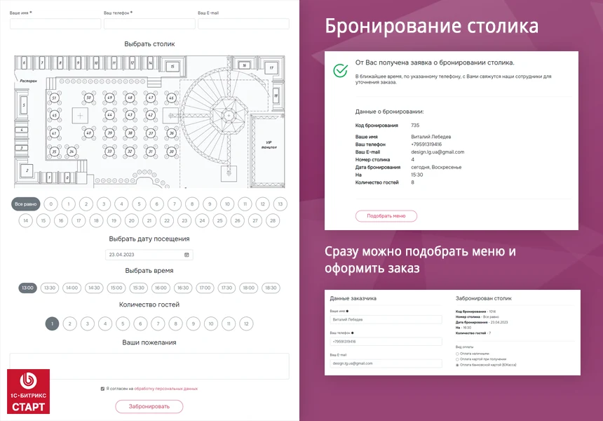 Ресторан с доставкой. Готовый сайт ресторана или кафе с доставкой и бронированием на Старте — 9