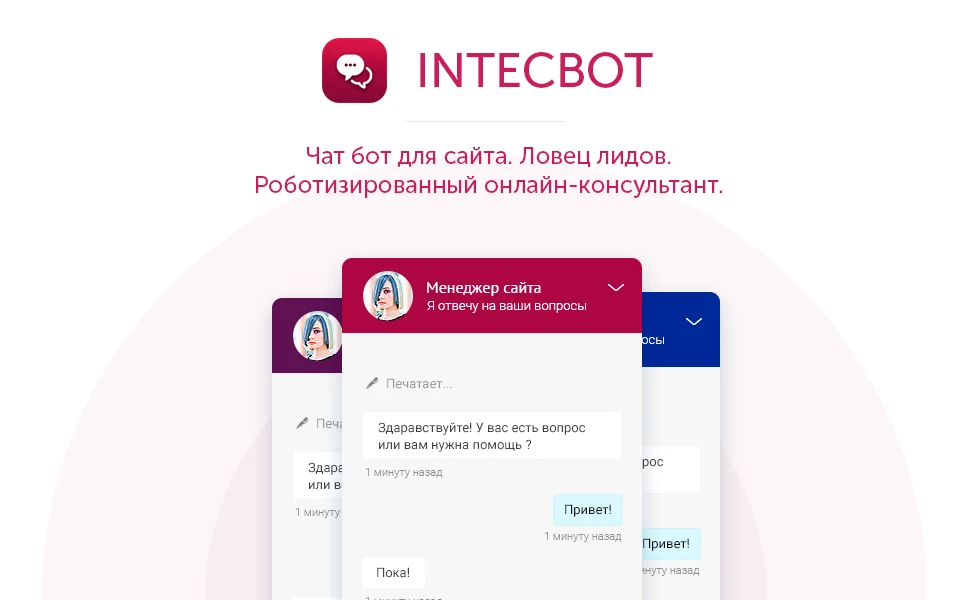 INTECBOT - Чат бот для сайта. Ловец лидов. Роботизированный онлайн-консультант. — 1