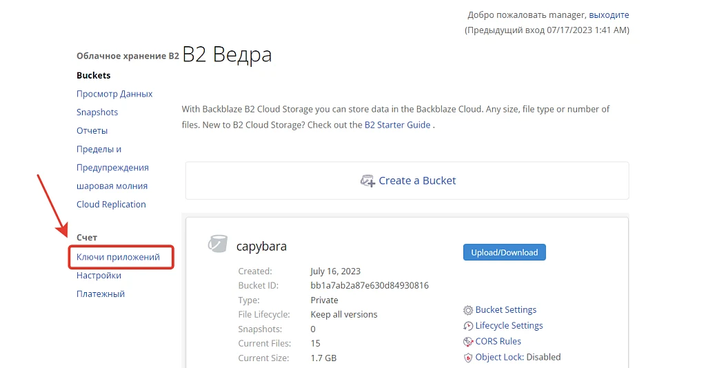 Хранение резервных копий в облаке Backblaze — 4