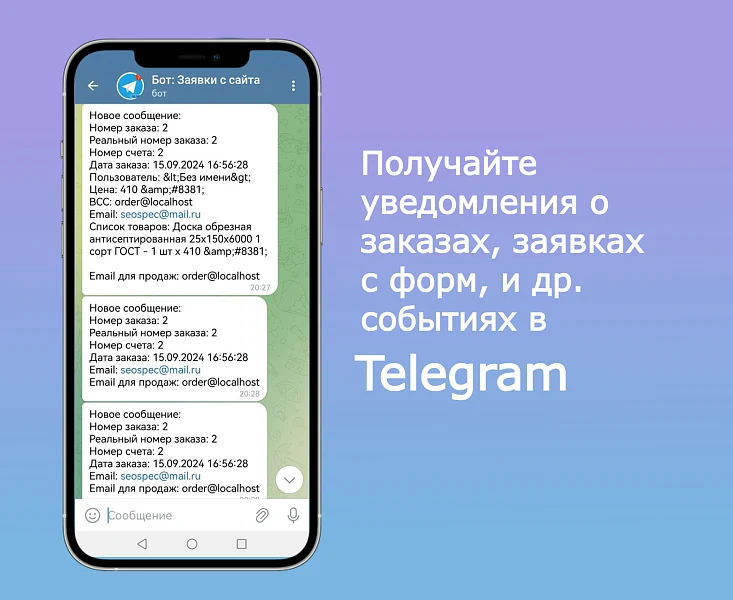 Telegram уведомления о событиях — 1