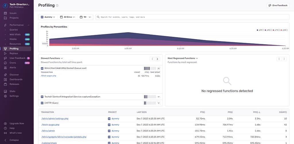 Sentry.io: трекер ошибок и монитор производительности — 2