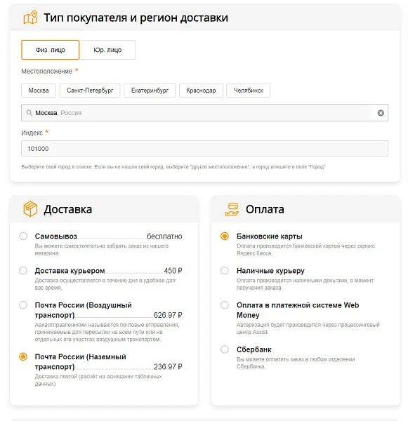 TANAiS.WEB: Комплексное оформление заказа для интернет-магазина — 5
