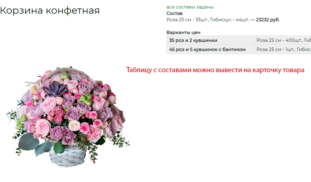 Состав товара - инструмент для конфигурации цены — 5