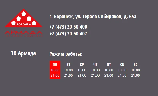 Виджет режима работы на сайте — 1