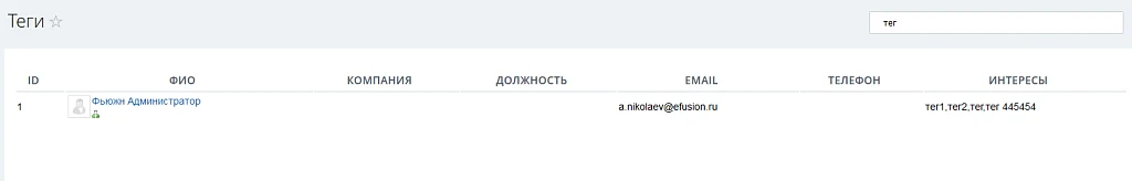 Fusion: Теги пользователя — 4