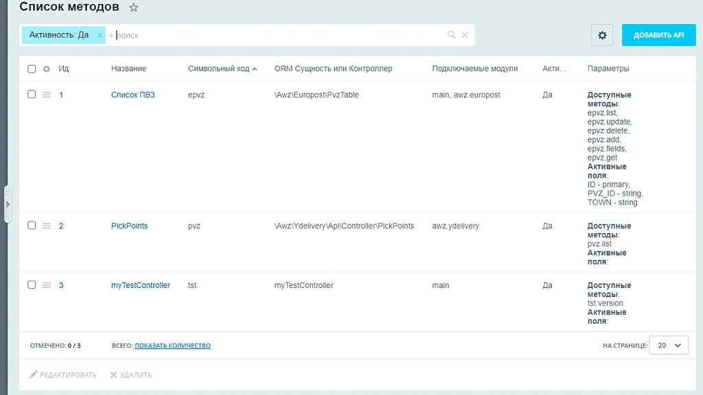 AWZ: Webhooks API — 1