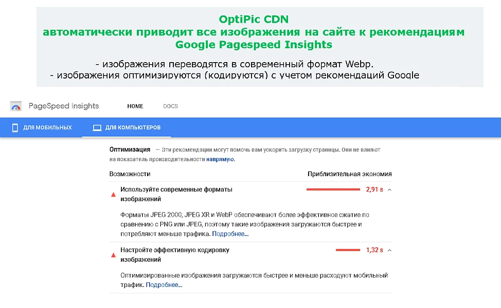 OptiPic оптимизация изображений и конвертация в WebP — 1
