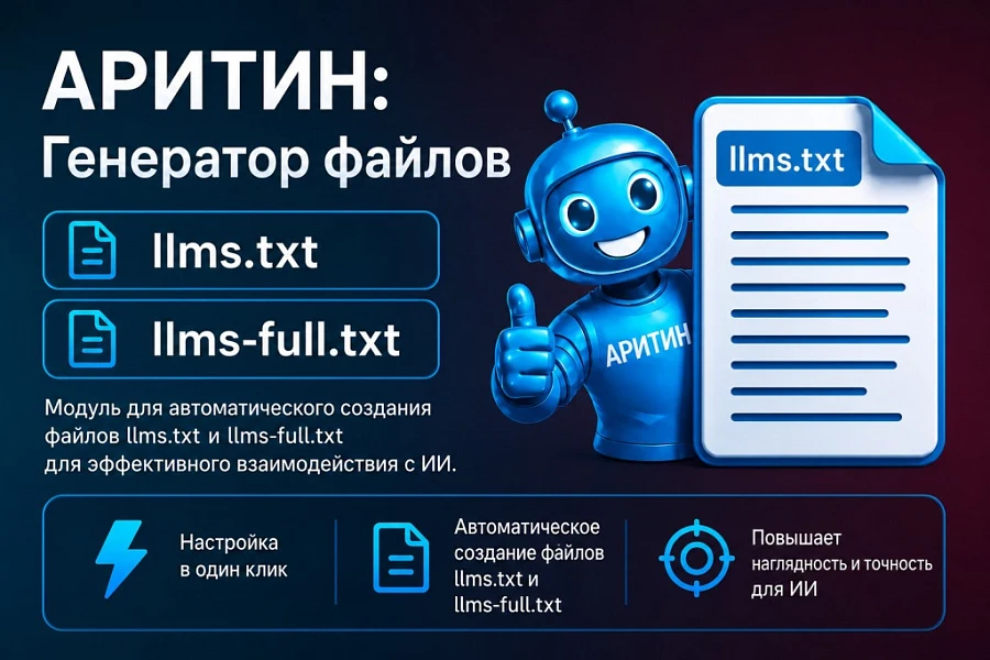 Аритин: Генератор llms.txt для LLM (AI) — 1