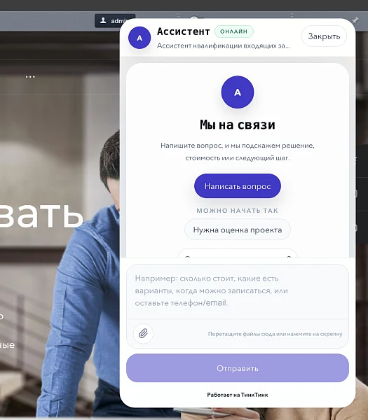 ТинкТинк — ИИ-чат продавец для сайта — 6