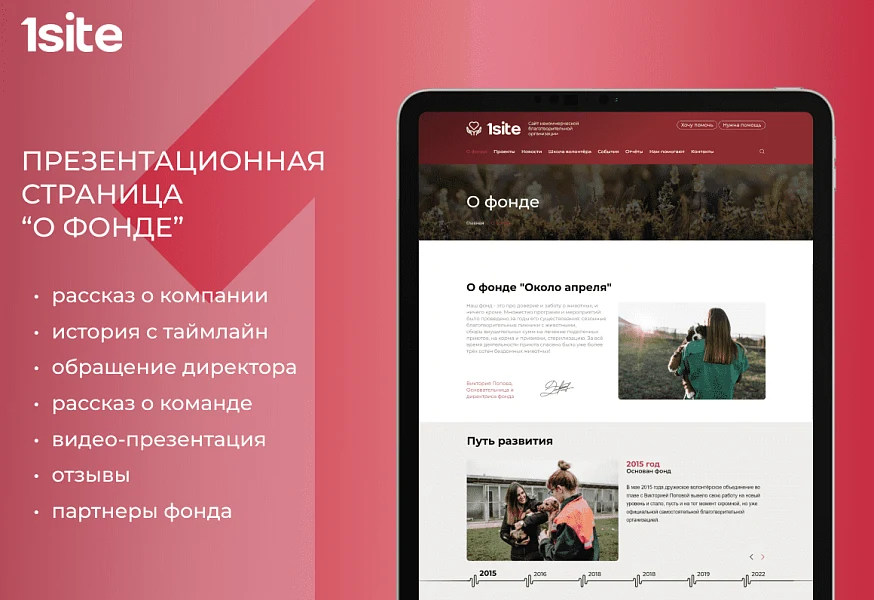 1Site.NKO - Сайт некоммерческой организации, благотворительного фонда — 7