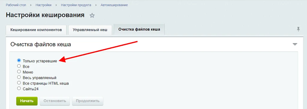 INRAISE: Очистка устаревшего кеша. Автоматическое удаление по расписанию — 3