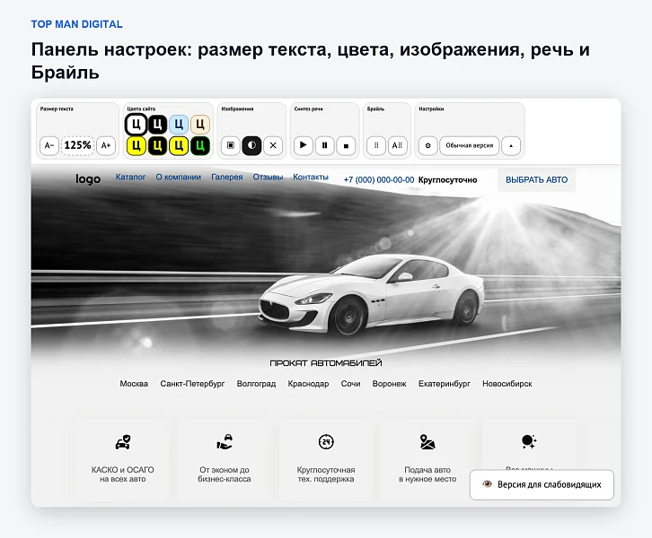 Версия для слабовидящих с OCR документов, озвучиванием и Брайлем — 1