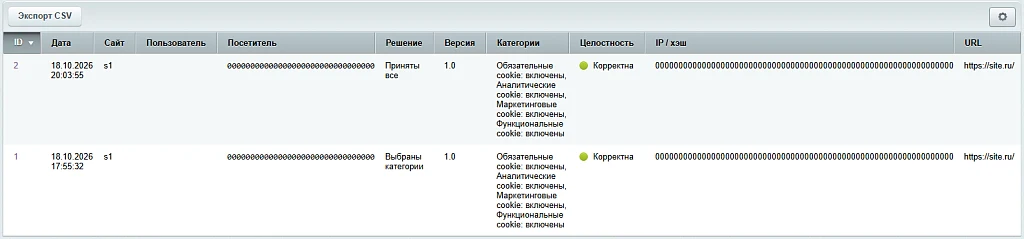 Артекс: Управление cookie и согласиями — 4