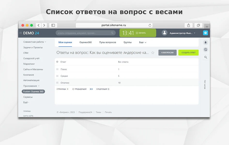 Fusion: Оценка 360 — 7