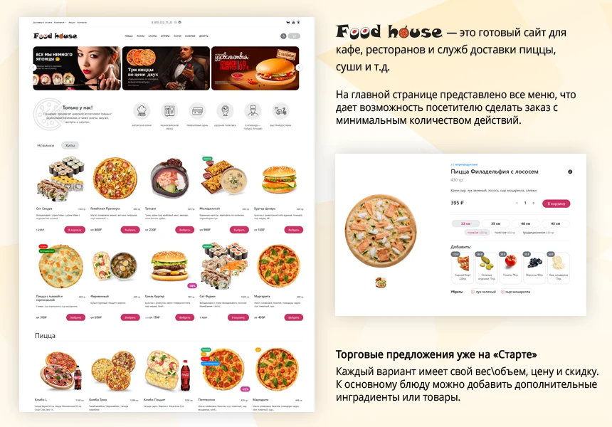 Магазин доставки еды, начиная со Старта. Food House — 1