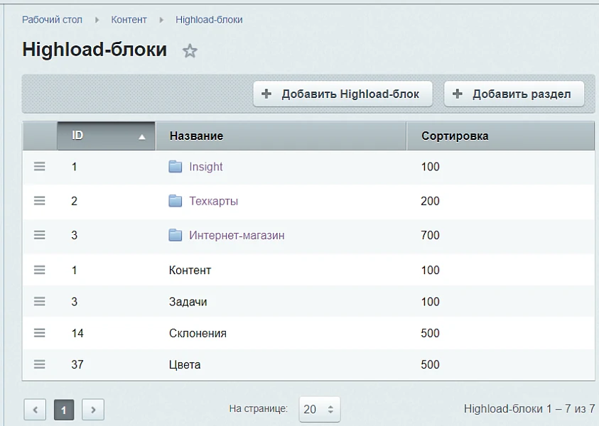 Advanced Highload Blocks: Groups, Sorting — 1
