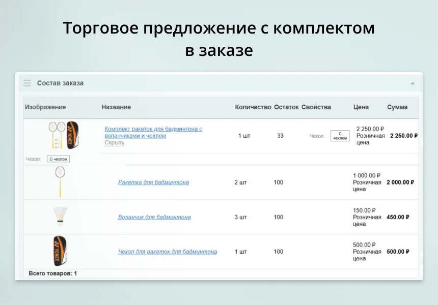 INRAISE: Торговые предложения с комплектами — 5