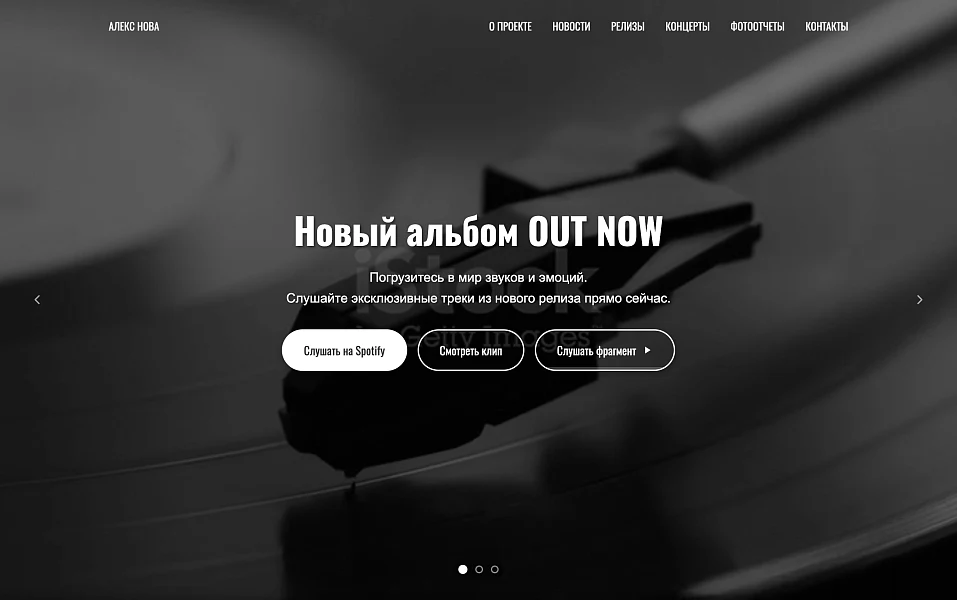 MusicArtist - Сайт для музыканта — 1