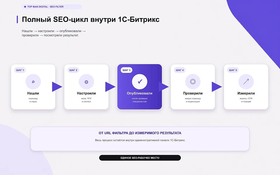 Top Man Digital: SEO умного фильтра, мета, ЧПУ и ИИ для страниц сайта — 6