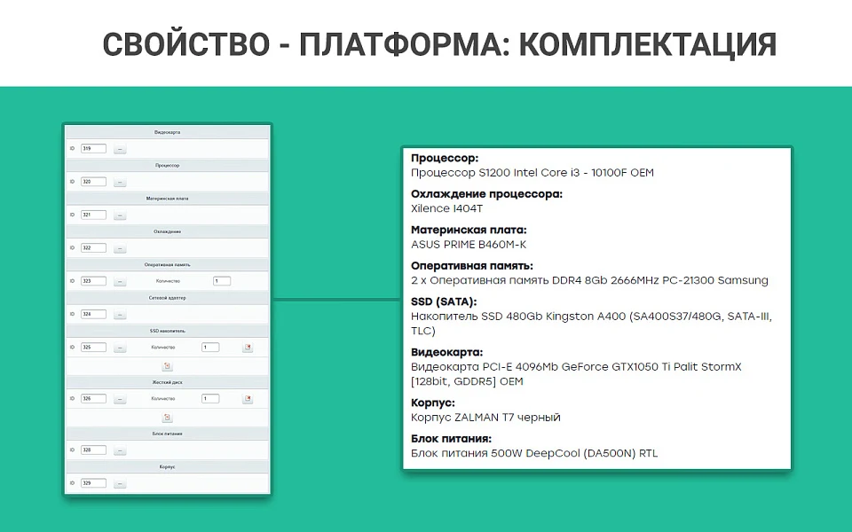 Конфигуратор платформ, товаров и услуг, комплектов: ПК, серверы. Пошаговая и одностраничная сборка — 10