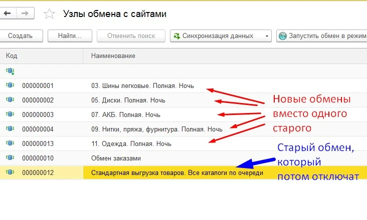 Параллельный и ускоренный обмен с 1С — 11