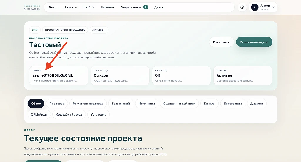 ТинкТинк — ИИ-чат продавец для сайта — 4