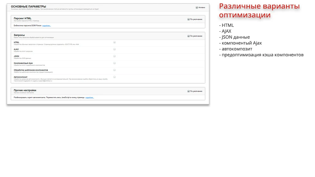 Ammina Optimizer: Оптимизация и ускорение загрузки сайта (CSS, JS, HTML, изображения, WebP, Lazy) — 6