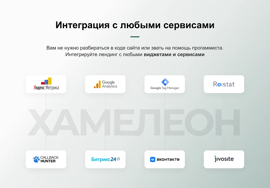 ХАМЕЛЕОН — 999 в 1. Безлимитный конструктор лендингов с корзиной и функциями для «автоворонок» — 2
