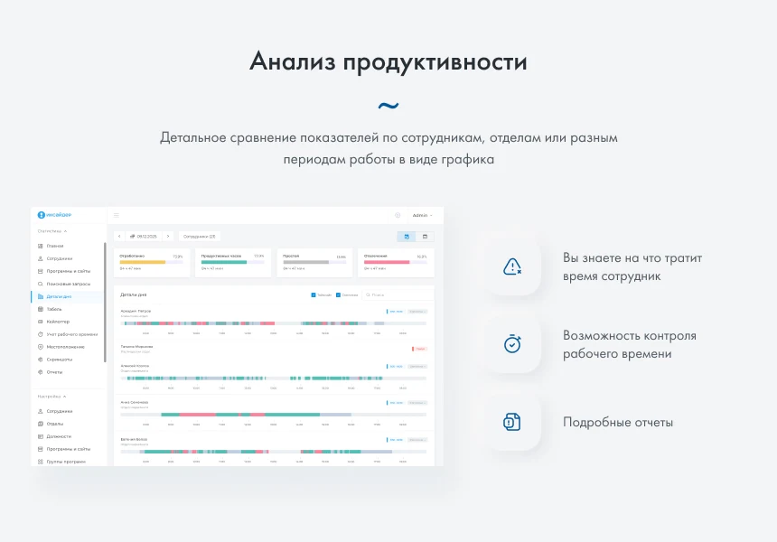 ИНСАЙДЕР - система мониторинга, контроля и комплексной оценки эффективности работы персонала — 6