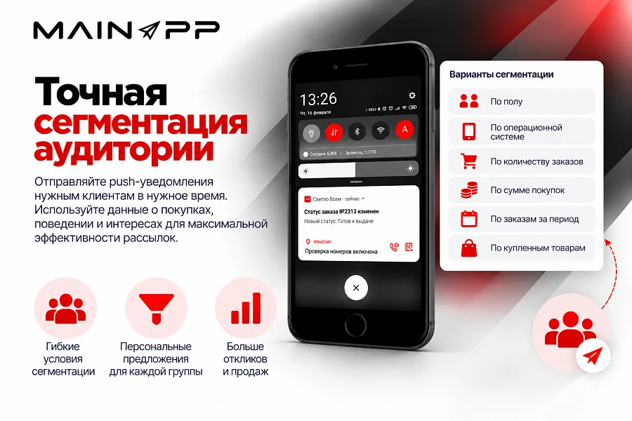PUSH-уведомления и аналитика для 1С-Битрикс: сегментные рассылки в браузер и приложения — 3