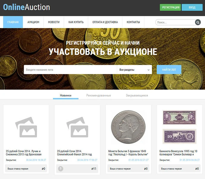 Ready-made solution: Internet Auction — 1