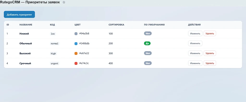 RutegoCRM — модуль для учёта заявок и клиентов в админке 1С-Битрикс: Kanban, карточки — 5