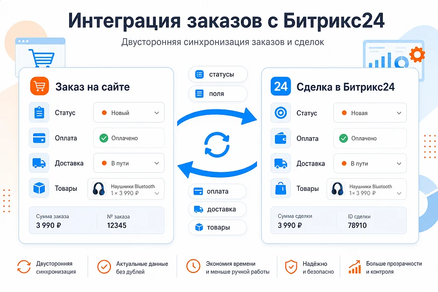 Flexible integration of orders and abandoned carts with Bitrix24 — 1